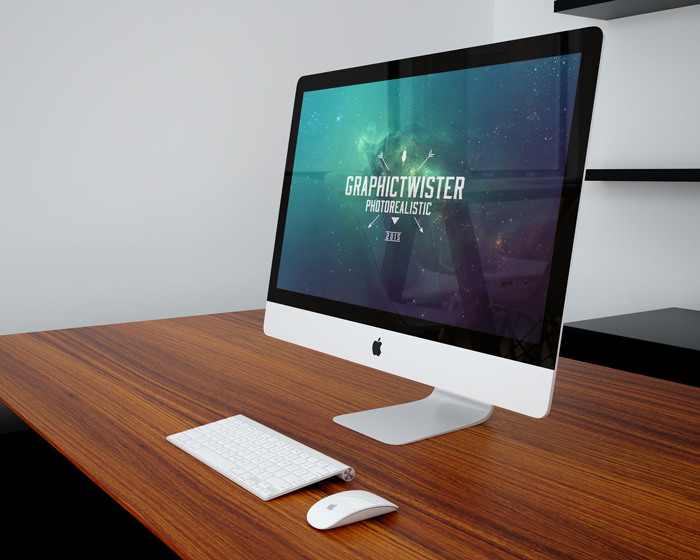 iMac On Office Desk Mockup | Premium and Free PSD Resources