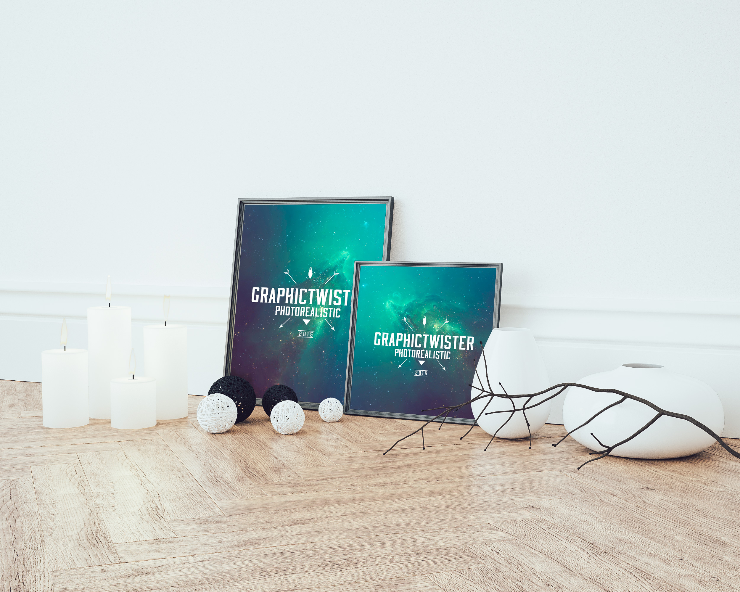 Download Two Poster Frames Mockup