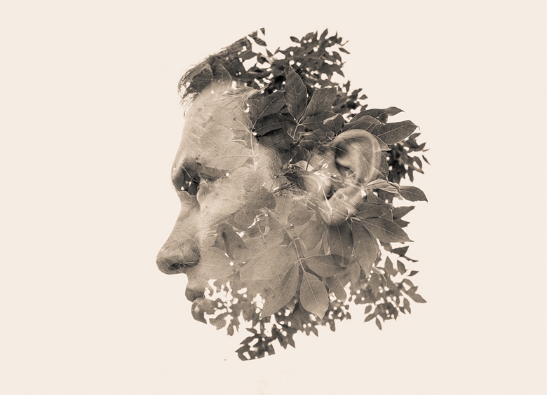 man and leafs