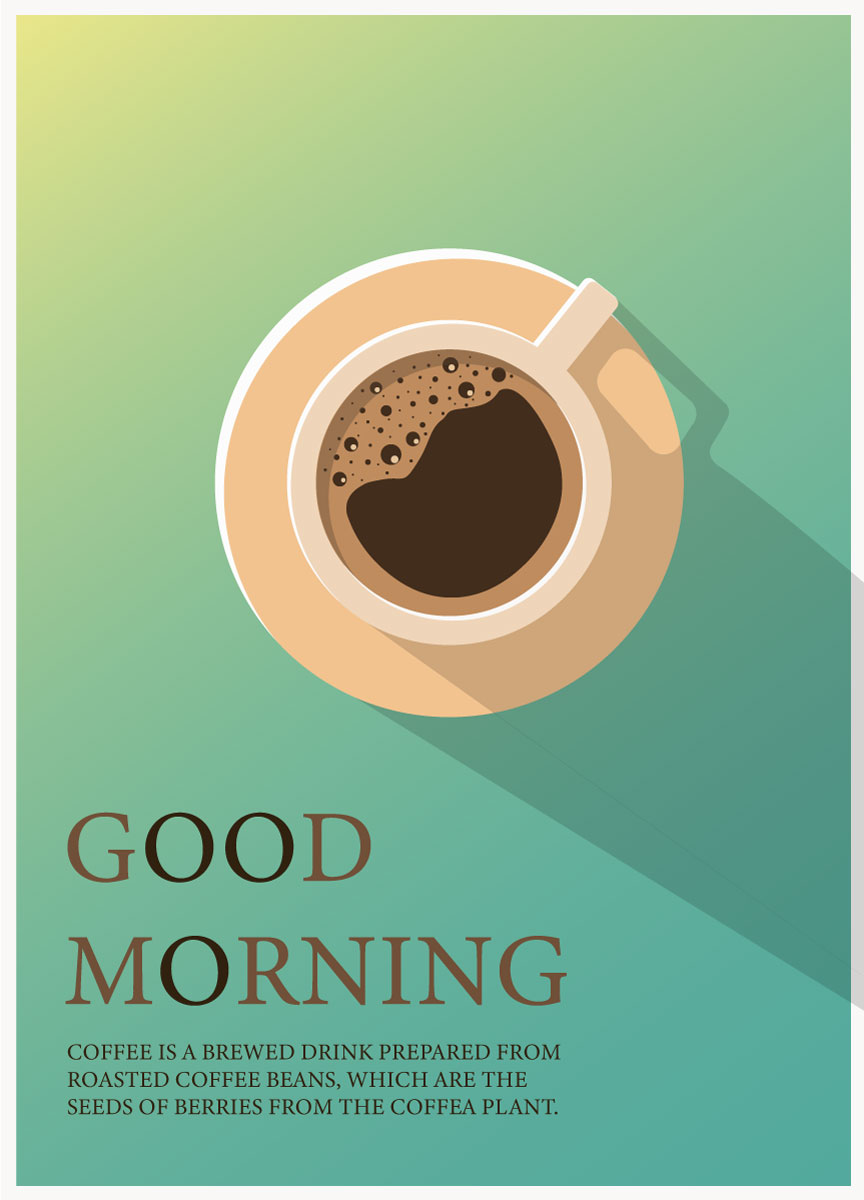 Download Good Morning Coffee Vector - Mockup Templates Images ...
