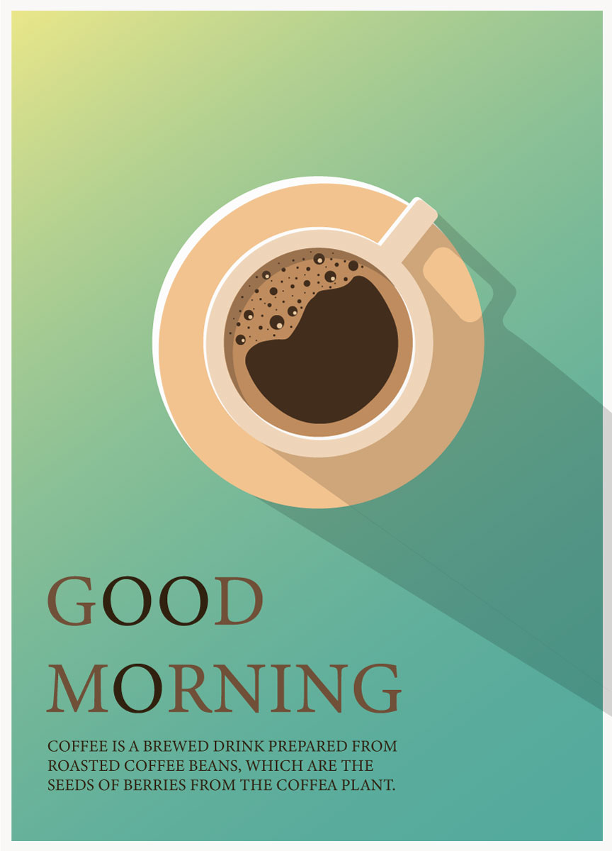 Download Good Morning Coffee Vector - Mockup Templates Images Vectors Fonts Design